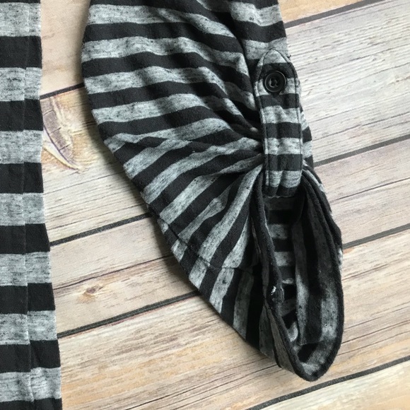 Black and Gray Striped Women’s Top - Picture 3 of 8